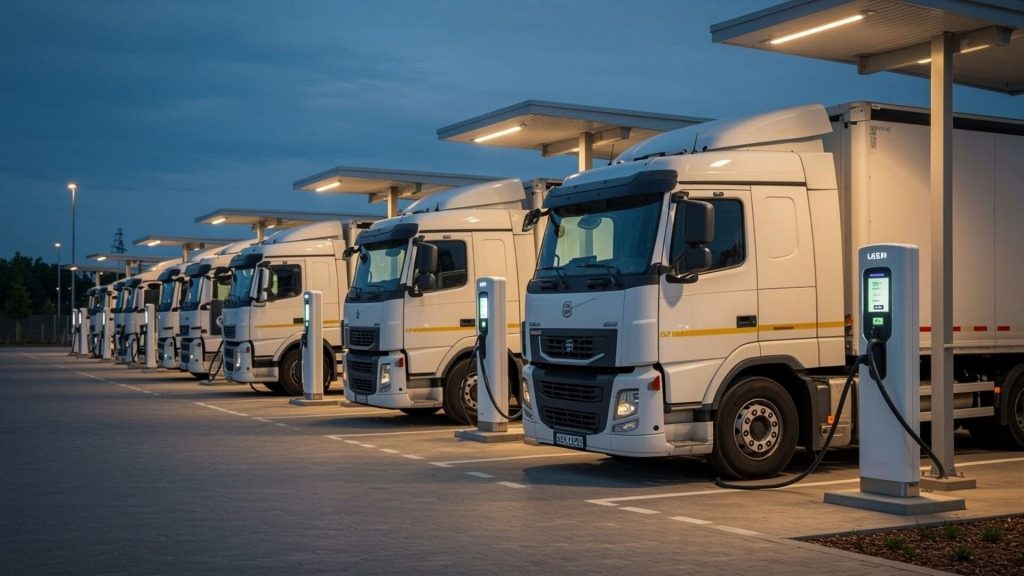Ladeinfrastruktur in der ganzheitlichen Energieversorgung für E-Lkw und E-PkW